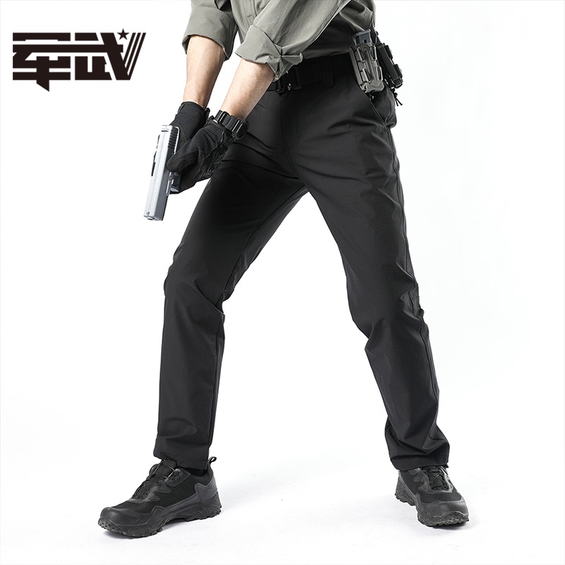 Junwu sub-level Falcon light black commuter quick-drying spring and summer breathable ultra-thin casual tactical trousers