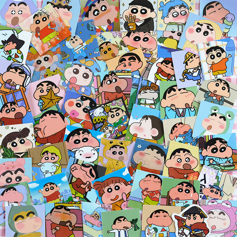 Crayon Xiaoxin stickers mini square cartoon stickers mobile phone tablet mobile water cup decoration waterproof