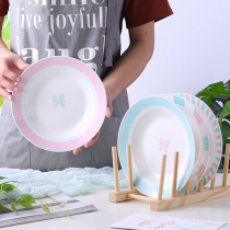 Ceramic 8 inch creative Western plate Net red ins pasta plate household steak cake breakfast snack plate