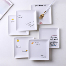 Western plate ceramic creative plate plate dish plate household Japanese tableware fruit plate breakfast plate steak plate