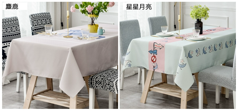 khăn trải bàn phòng khách Table Table Vải vải nghệ thuật cotton và vải lanh hộ gia đình chống thấm nước chống nước chống lại khăn trải bàn ăn tối màu đỏ khăn trải bàn nhựa pvc khăn trải bàn ăn cao cấp