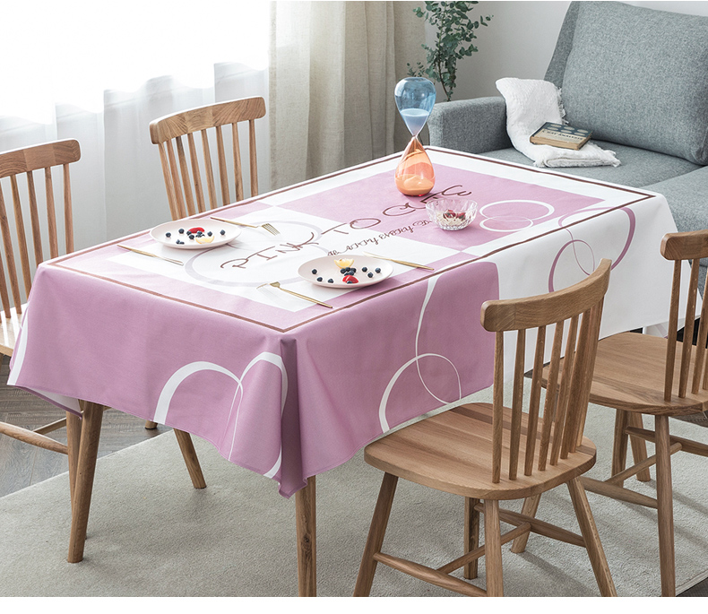 Bắc Âu in khăn trải bàn vải cotton đỏ nghệ thuật nhỏ tươi không thấm nước chống co giãn trái tim cô gái bàn trà bàn ăn nhà dùng một lần - Khăn trải bàn khăn trải bàn tiệc cưới