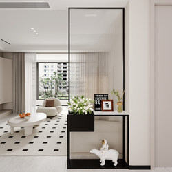 Entrance Cabinet facing the living room shelter Changhong glass screen modern Minimalist Accessible Luxury shelf partition decoration