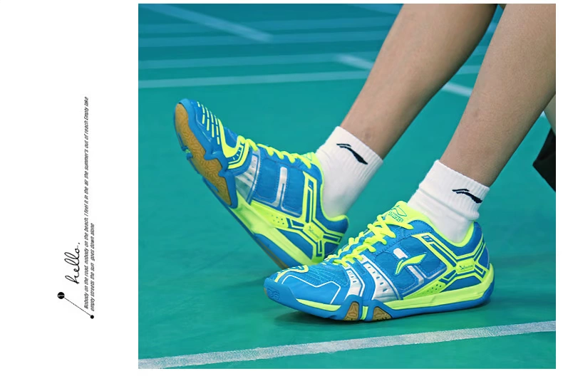 Giày cầu lông Li Ning Giày nam dán nhãn đích thực bay chuyên nghiệp giày đào tạo mang giày siêu nhẹ thoáng khí chống trượt