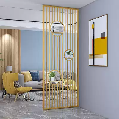 Nordic wrought iron screen partition into the home entrance, living room, simple decoration, small apartment washing table, hollowing out customization