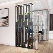Nordic Wrought iron modern simple screen partition Net red decorative shelf Dining living room entrance flower rack