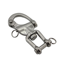 RICHWITS stainless steel 316 fork rotating spring shackle hand pull shackle snap shackle