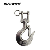 RICHWITS stainless steel 304 fork rotary cargo hook chain hook anti-falling horn slip hook lifting hook