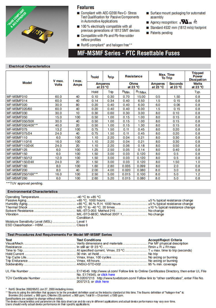 1812 贴片自恢复保险丝/保险管 PPTC MF-MSMF110-2 1.1A 6V-淘宝网