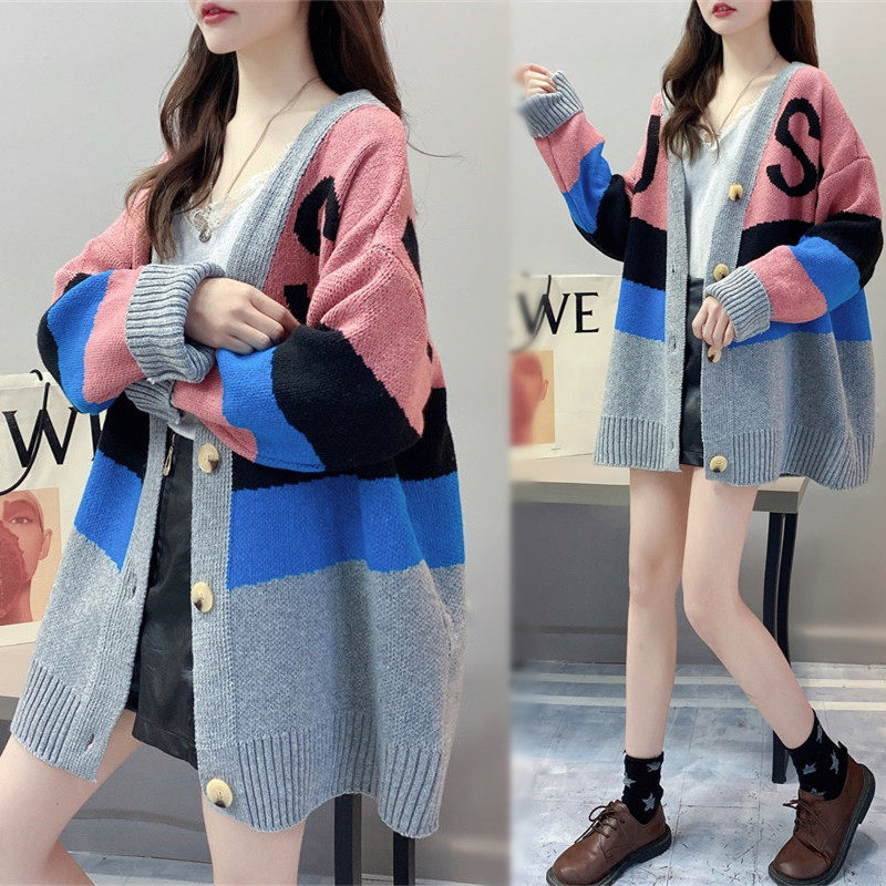 Pregnant women autumn and winter suit fashion new sweater women's trendy mother 2021 top mid-length knitted cardigan jacket - Taobao