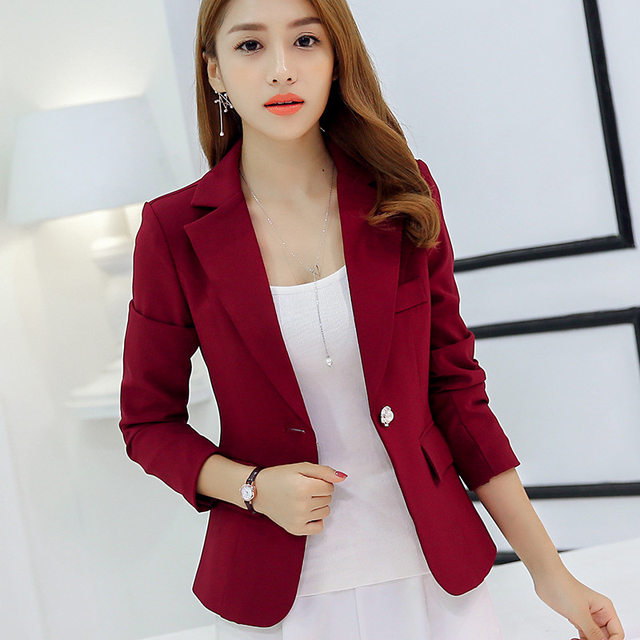 2022 Commuting One Button Regular New Slim Solid Color Short Sleeve Slim Slim Korean Style Women's Small Suit Jacket for Women