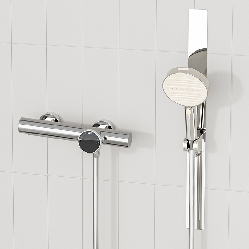 Jssmow Household Small-Sized Ceiling-Less Showerhead Set with Air-Boosting All-Copper Bathtub Nozzle