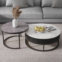 Nordic new coffee table combination Simple modern creative small apartment household living room light luxury telescopic marble table