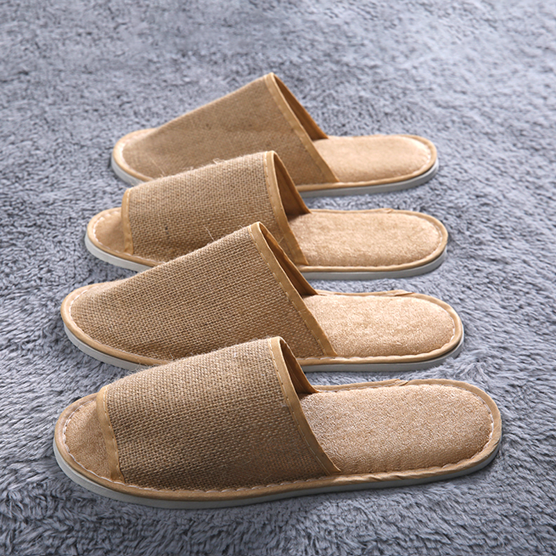Disposable slippers hotel special non-slip hotel bed and breakfast inn jute all-inclusive slippers half-pack wash slippers