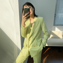 SOULKISS high-definition MAX limited edition Tsuen handmade hemp chest lining _ Profile BF wind worsted wool small suit suit