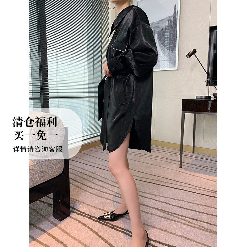 Soulkiss Fashion Class Small Chic Design _ Heavy shirt shirt dress woman