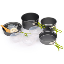 Outdoor pot camping tableware 2-3 people picnic cooking utensils picnic outdoor pot portable non-stick pot set pot