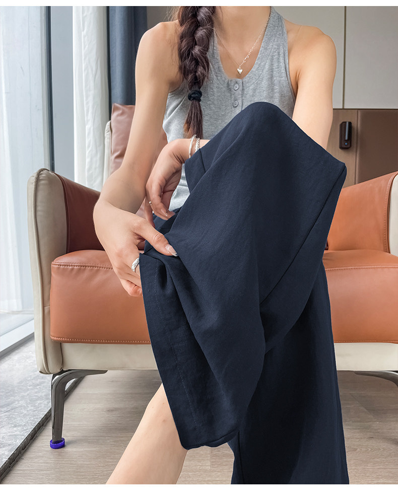 高个子孕妇裤子棉麻阔腿裤夏季外穿休闲亚麻长裤夏天薄款山本裤女 — 22