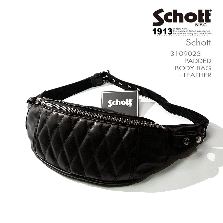 数量无几日单肖特牛皮机车腰包胸包2色Schott PADDED BODY BAG,时尚与实用兼备的潮流单品! -胸包-淘宝好物网