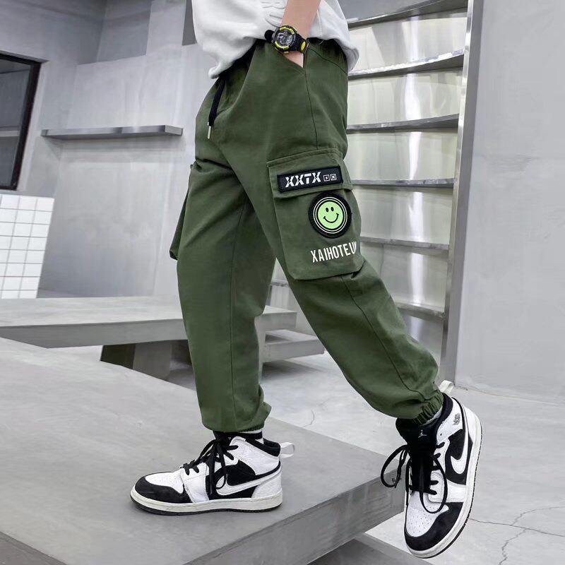 Children's clothing boy handsome leisure trousers children spring and autumn new trend in the big boy's Yangqing Han edition loose suit pants