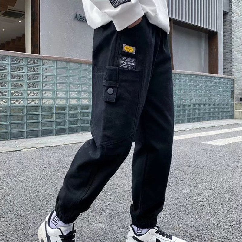 Boys' autumn casual pants loose sports pants boys students spring and autumn all-match trousers middle and big children's overalls