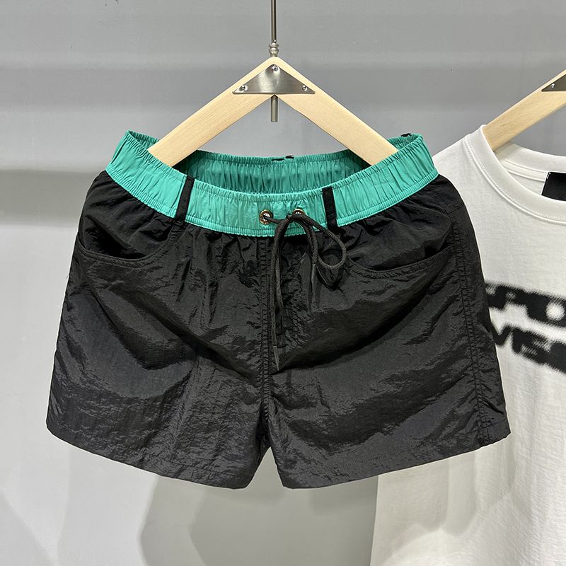 Summer New Men's Sports Three-Quarter Pants, Casual and Versatile, Quick-Drying Shorts for Outdoor Wear, Loose Running Shorts with Lining