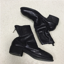 Womens shoes round zipper black platform chunky-heel low heel shoes