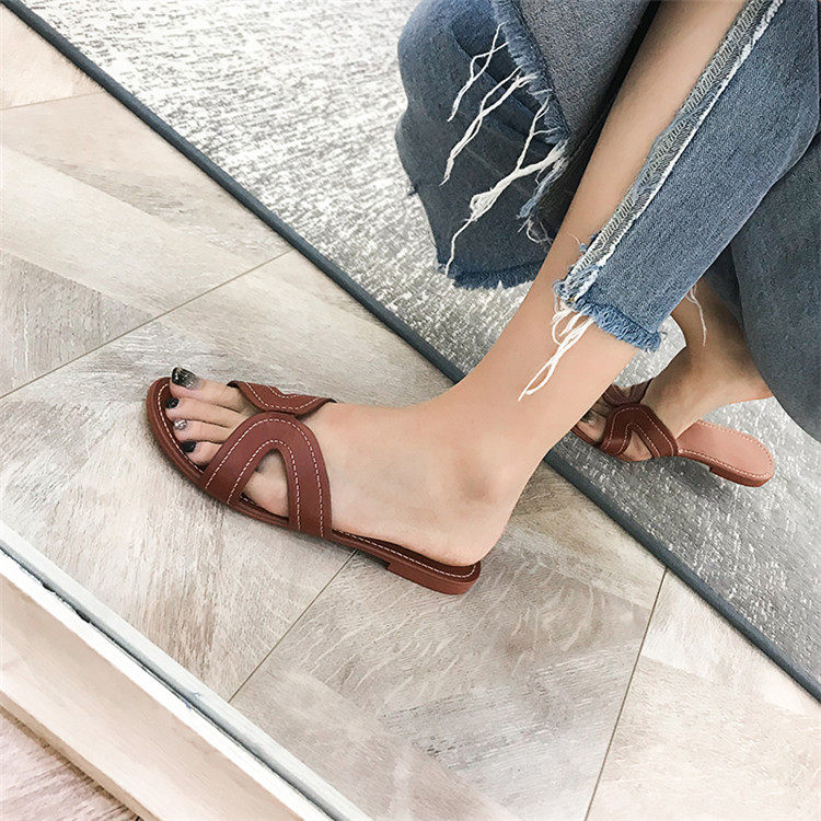 Women's shoes flat brown niche 2021 spring and summer new women's shoes