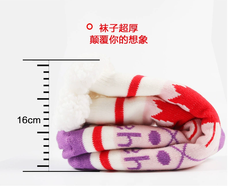 Cộng với vớ nhung dày, tất vớ trong nhà ngủ trong nhà thêm vớ cotton dày tất nữ vớ trong ống vớ trắng