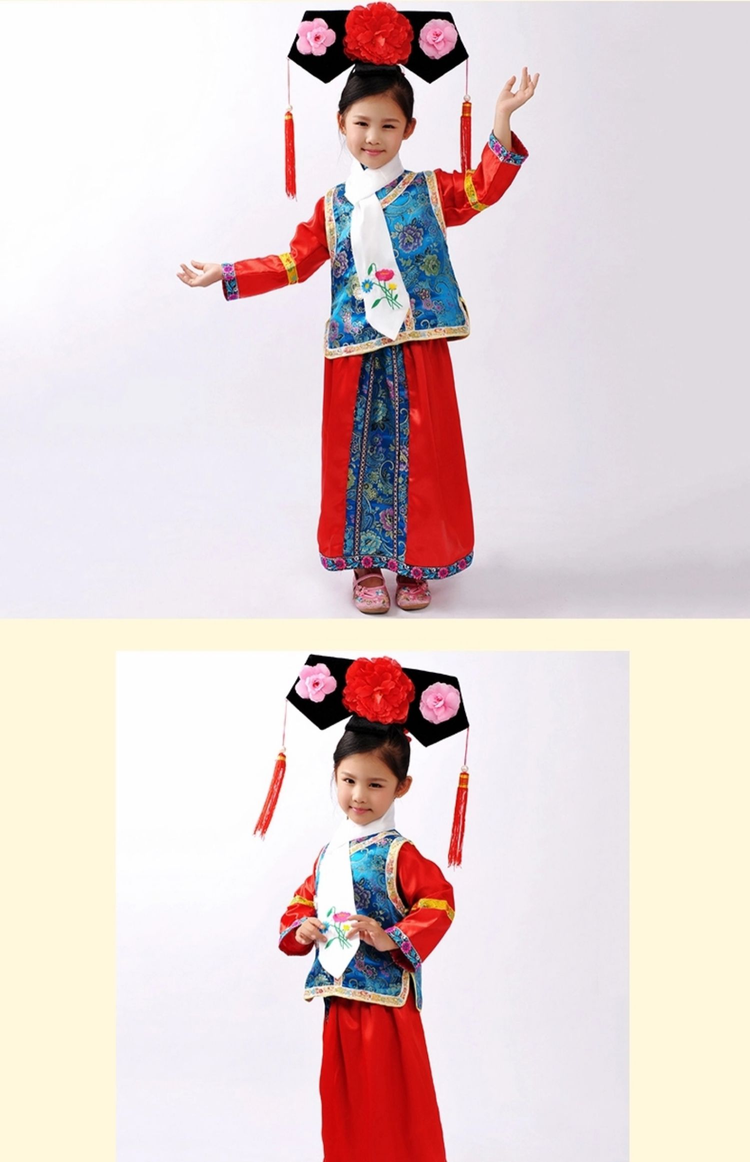 Trang phục trẻ em Qing Dynasty Gege quần áo bé gái Gege Princess Guizhen Court Prince photo studio trang phục chụp ảnh - Trang phục trang phục dân tộc đẹp cho bé yêu