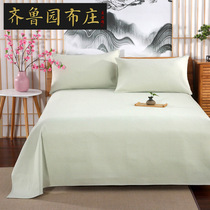 (High-end Boutique) All pure cotton old coarse cloth cool mat bed linen with three sets no ball Summer thickened encrypted Tthick