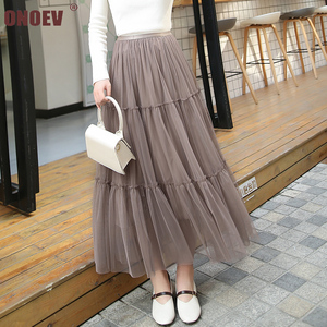 【ins超火爆】秋冬新款网纱半身百褶裙