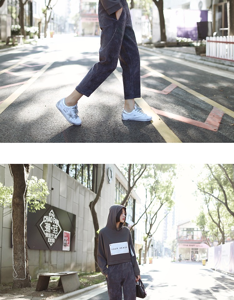 Corduroy chín điểm quần harem phụ nữ ulzzang mùa thu và mùa đông cộng với nhung dày sinh viên trung tính chân thường quần cà rốt thời trang nữ
