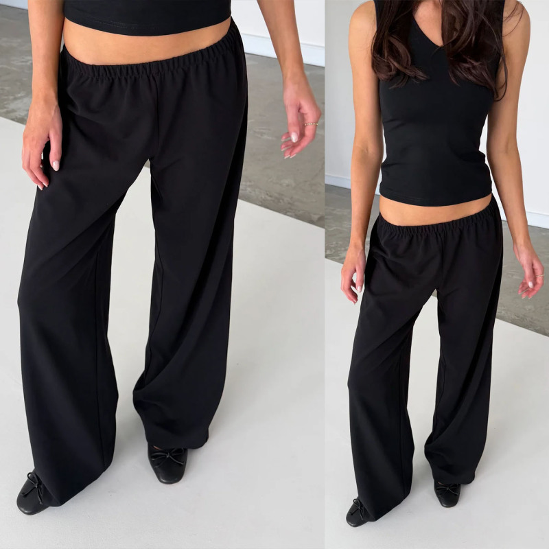 Onther Normal Black Low-Rise Straight Casual Dress Pants Cleanfit Simple Comfortable Floor-Length Trousers Onther Normal Black Low-Rise Straight Casual Dress Pants Cleanfit Simple Comfortable Floor-Length Trousers