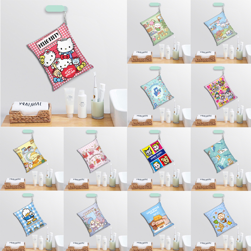 Cute Japanese-Style Cartoon Hand Towel Harada Haru Sanrio Kitty Diatom Mud Hand Towel Shark Cat