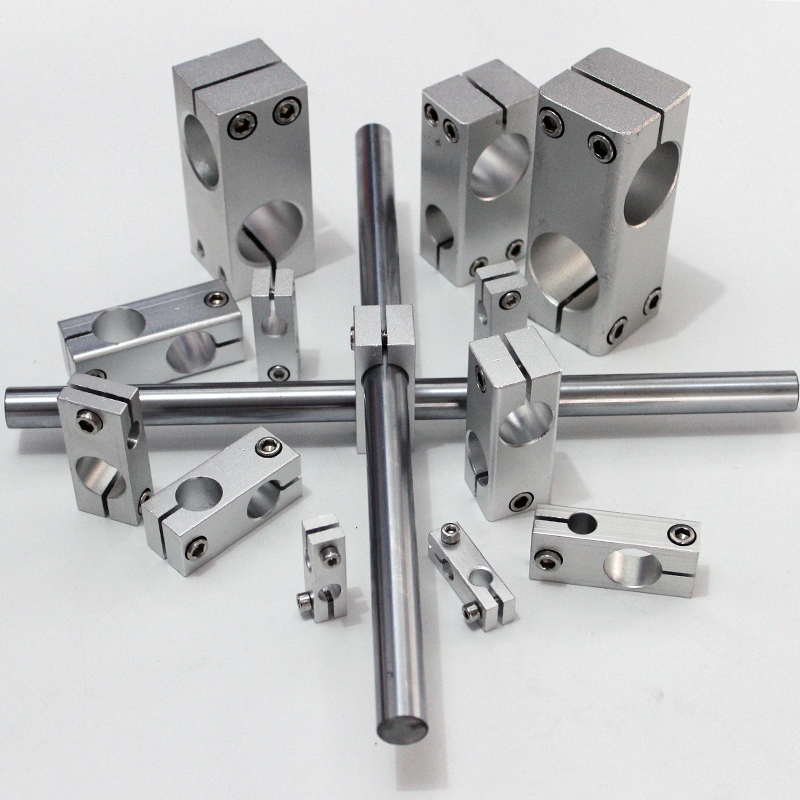 Cross-connector bearing aluminum support seat fastener square optical shaft cross bracket fixed seat double hole fixed clamp