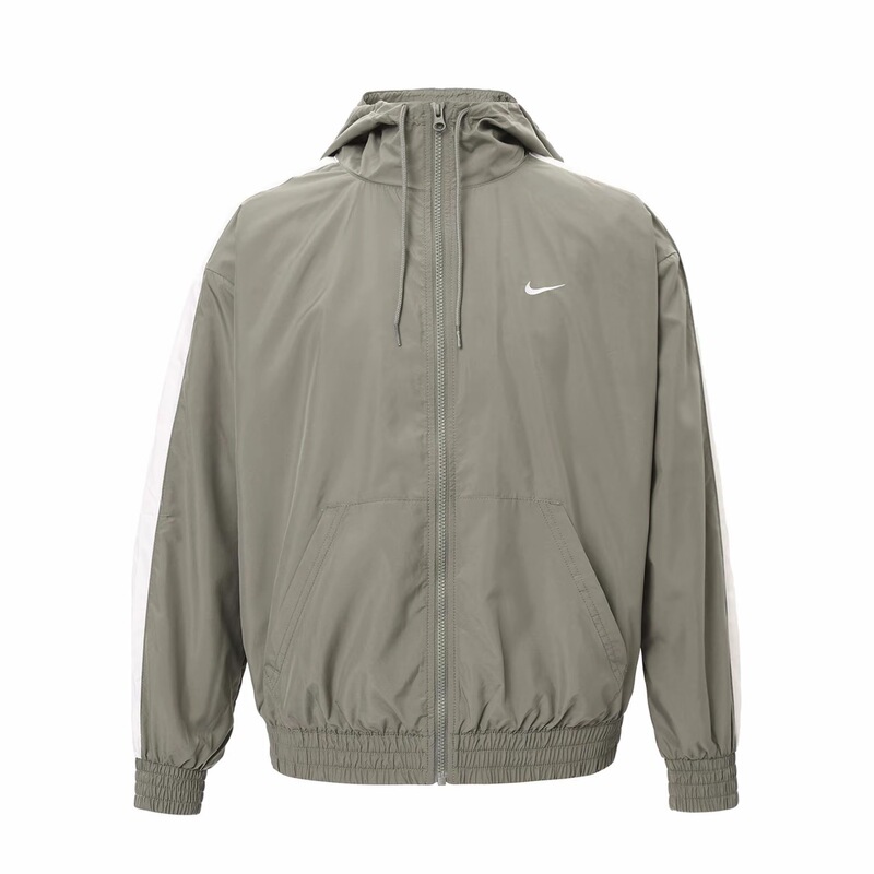 Nike/Nike Windproof Lining Embroidered Logo Hook Solid Color Hooded Zipper Sun Protection Jacket Women's Clothing