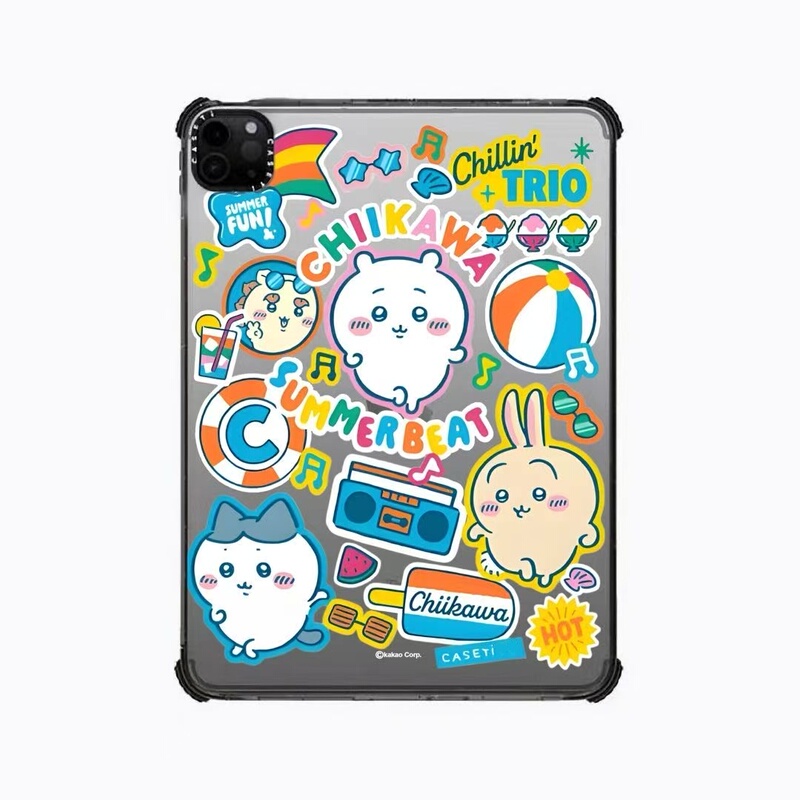 Case X Chiikawa Collaboration Protective Case for Apple iPad Pro 12.9inch Tablet 2024 Air 4Th/5Th/6Th/7Th/8Th Generation 11inch Cartoon Cute Shockproof Case Mini