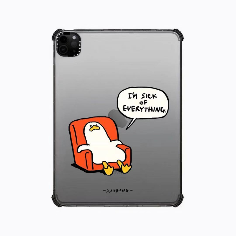 Case Co-Branded Melting Duck Orange Sofa Case Suitable for Apple iPad Pro 11inch Tablet Mini7/6 Protective Case iPad 10 /11 Generation Anti-Drop Shell 13/12.9 Air7/8