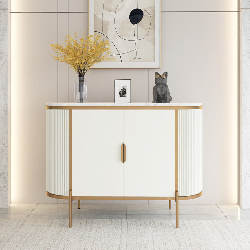 Light luxury entry porch cabinet modern minimalist 10m marble facing the hallway corridor aisle decoration storage cabinet
