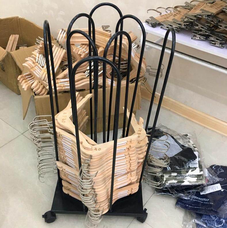 Place Metal Clothes Hang Storage Convenient Iron Shelf Assembly Clothing Store clothes hanger Contained Closet Special Shelf