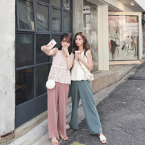 Mushroom mushrooms into the shop B into the cool pants burst to wear sunscreen mop pants casual loose straight trousers summer thin