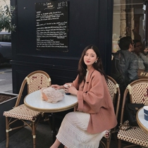 Golden mushroom mushroom is beautiful cinnamon camel short double-sided wool loose full wool jacket