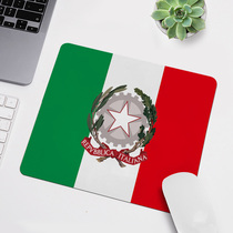 意大利 国旗徽章鼠标垫便携小号办公学习游戏环保橡胶垫 来图定制