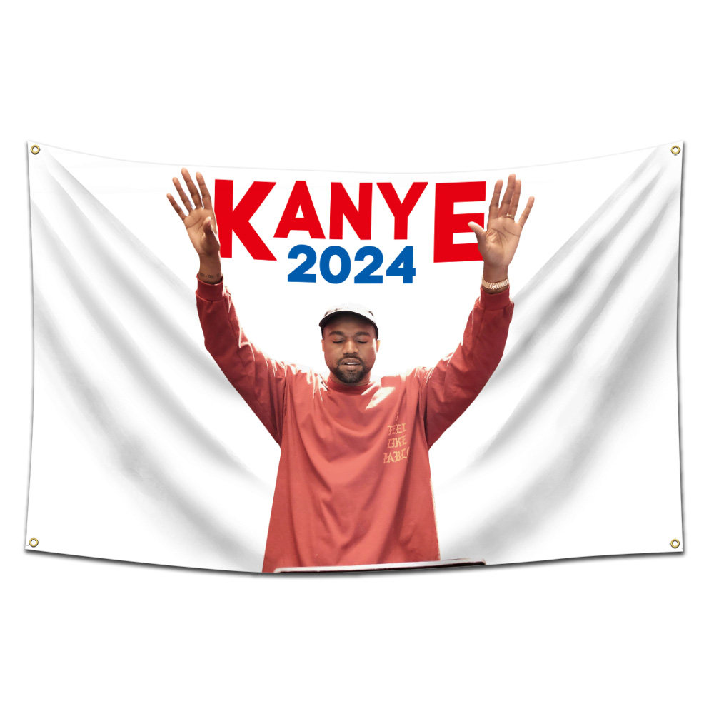 Гобелен 美国歌手 kanye 侃爷 室内免打孔挂画 可洗环保背景墙装饰