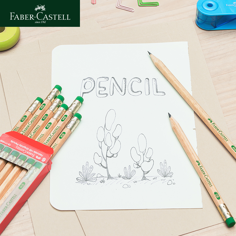 Glow Bergia Official Flagship Store Environmental Protection Log Pencil Safety Quality Writing Smooth Writing Smooth SV anti-break technology not easy to break core with environmental protection eraser