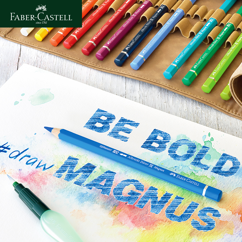 German FABER-CASTELL Green Box Water Soluble Colored Pencil Single Bill Only Oily Color Pencil Green Iron Box Tonic fine art students Professional painting Water soluble color pencil artist Greenglow