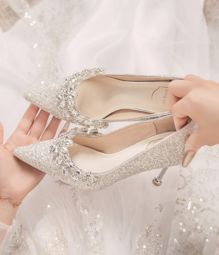Enchanting 2025 Autumn Bridal Stilettos: Sparkle for Your Big Day - Detail image 4