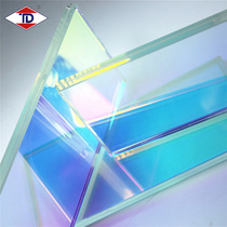 Colorful glass art illusion gradient glass color tempered laminated color-changing colorful tinted glass partition