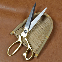 Stainless steel gold-plated tailors scissors golden wedding ribbon cutting clothing cutting steel tailoring scissors cutting cloth opening celebration